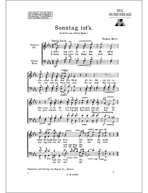Sonntag ists